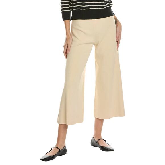 Theory Henriet Cropped Pants Women's Size S Wood Ash Wide Leg NWT $345 - Picture 1 of 12